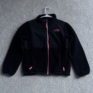 The North Face Black Jacket with Pink Zipper